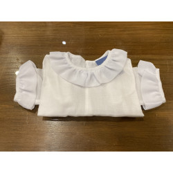 Camisa cuello seda blanca