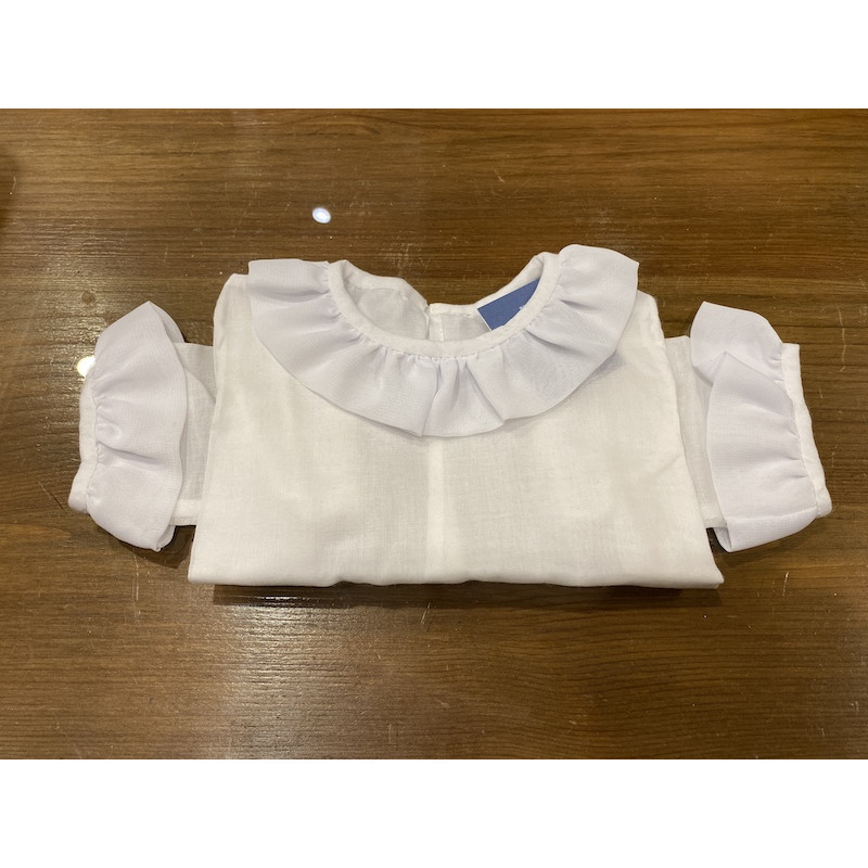 Camisa cuello seda blanca