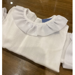 Camisa cuello seda blanca