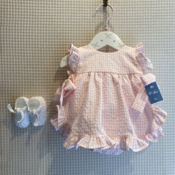 Escapulario vichy rosa