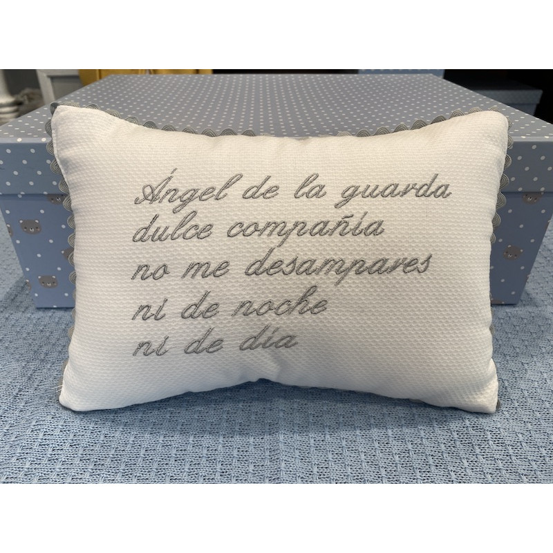 Cojín oración gris