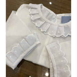 Camisa batista detalle blanco